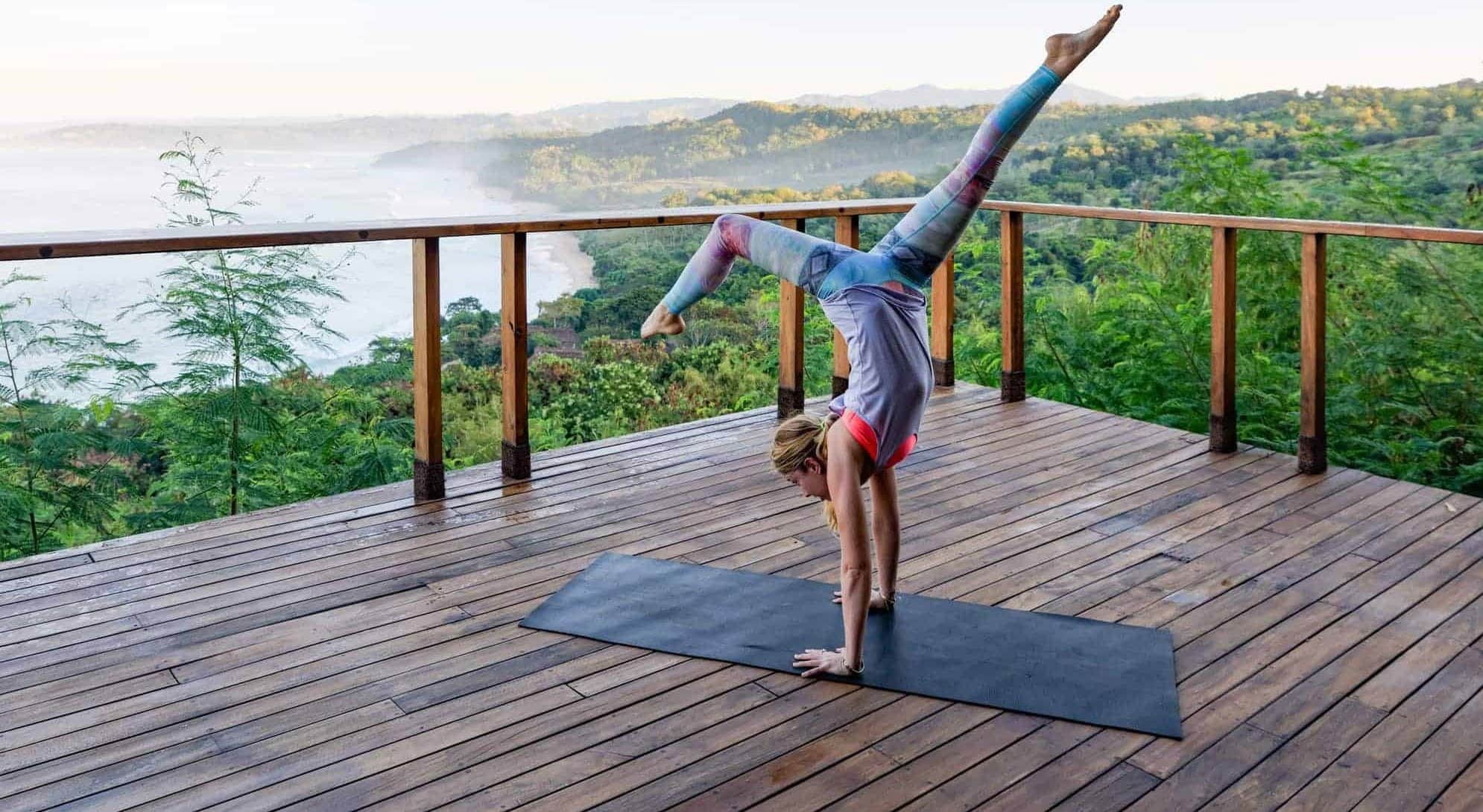 Oceanfront Yoga session at The Chateau wellness retreat